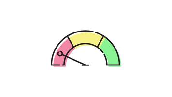 Animated performance finance icon with transparent background video