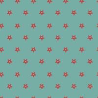 Starfish Seamless Pattern Turquoise Background vector