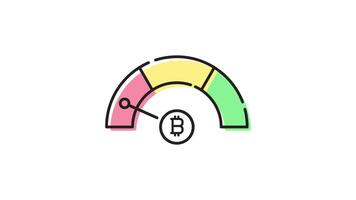 Animated performance finance icon with transparent background video