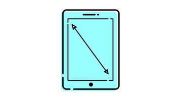 Animation von ein Bericht Graph Tablette Symbol mit ein Finanzen oder Geschäft Konzept. transparent Hintergrund video