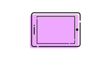 Animation von ein Bericht Graph Tablette Symbol mit ein Finanzen oder Geschäft Konzept. transparent Hintergrund video