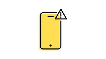 animated smartphone notification icon with transparent background video