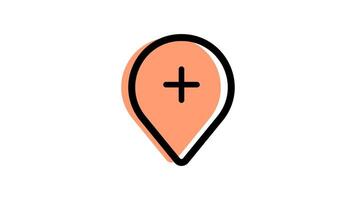 Location animated icon with transparent background and easy to use video