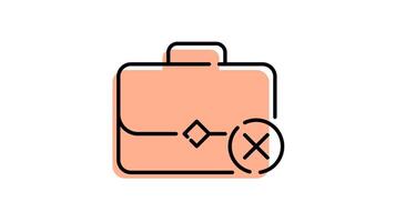 Animated Briefcase icon with transparent background and easy to use video