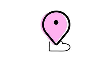 Location animated icon with transparent background and easy to use video