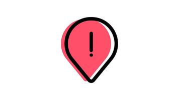 Location animated icon with transparent background and easy to use video