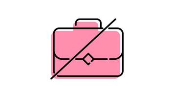 Animated Briefcase icon with transparent background and easy to use video