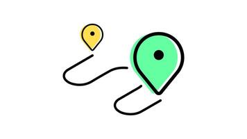 Location animated icon with transparent background and easy to use video