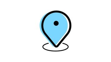 Location animated icon with transparent background and easy to use video