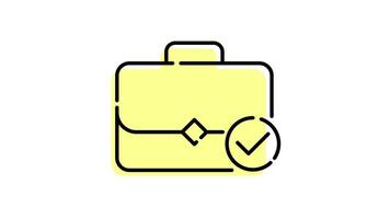 Animated Briefcase icon with transparent background and easy to use video