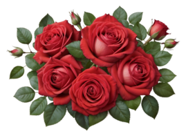 red roses on transparent background png