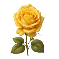 yellow rose on transparent background png