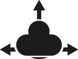 Cloud icon symbol image. Illustration of the hosting storage design vector