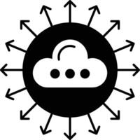 Cloud icon symbol image. Illustration of the hosting storage design vector