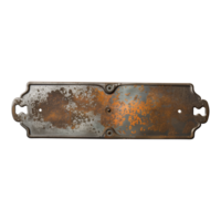 metal oxidado prato com rebites png