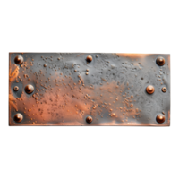 metal rusty plate with rivets png