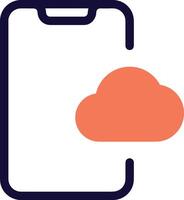 Cloud icon symbol image. Illustration of the hosting storage design vector