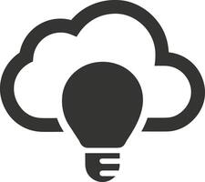 Cloud icon symbol image. Illustration of the hosting storage design vector