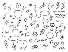 Assorted Hand Drawn Doodle Icons and Symbols vector