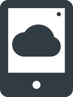 Cloud icon symbol image. Illustration of the hosting storage design vector