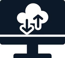 Cloud icon symbol image. Illustration of the hosting storage design vector