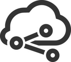 Cloud icon symbol image. Illustration of the hosting storage design vector