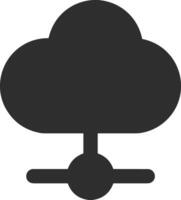 Cloud icon symbol image. Illustration of the hosting storage design vector