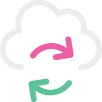 Cloud icon symbol image. Illustration of the hosting storage design vector