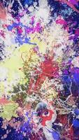 Vertical - colorful paint splatter background with explosions of vibrant splashing color. Full HD and looping textured abstract art background. video