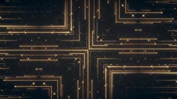 Abstract background animation with glittering shiny gold particles and shooting golden stars. This luxury shiny glamorous awards ceremony motion background animation is full HD and a seamless loop. video