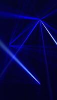 Vertical - high speed laser light show on black background with flashing blue colored laser beams. This music performance nightlife background animation is full HD and a seamless loop. video