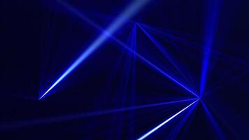 High speed laser light show on black background with flashing blue colored laser beams. This music performance nightlife background animation is full HD and a seamless loop. video