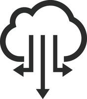 Cloud icon symbol image. Illustration of the hosting storage design vector