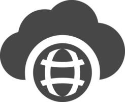 Cloud icon symbol image. Illustration of the hosting storage design vector