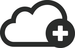 Cloud icon symbol image. Illustration of the hosting storage design vector