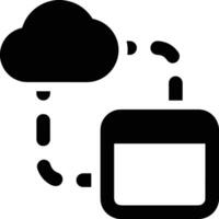 Cloud icon symbol image. Illustration of the hosting storage design vector