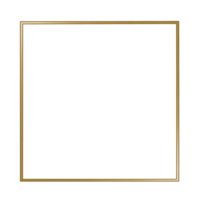 Gold Square Frame on Transparent Background png