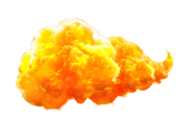 levendig oranje wolk van rook png