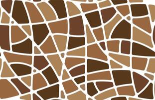Brown mosaic stone floor tile seamless pattern vector