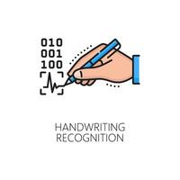 Handwriting recognition, biometric identification vector