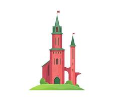 Cartoon castle, kingdom palace, fairy tale palace vector