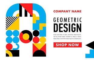 Abstract geometric modern business creative poster vector