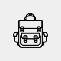 backpack icon illustration. symbol for your design and web vector