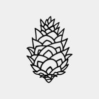 pineapple line icon. linear style vector