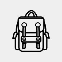 backpack icon illustration. symbol for your design and web vector