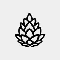 pineapple line icon. linear style vector