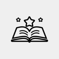 open book icon in flat style isolated vector