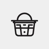 basket icon illustration vector