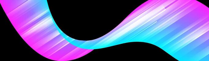 Blue purple liquid wave and glossy stripes abstract background vector