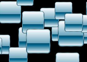 Blue tech glossy retro squares background vector